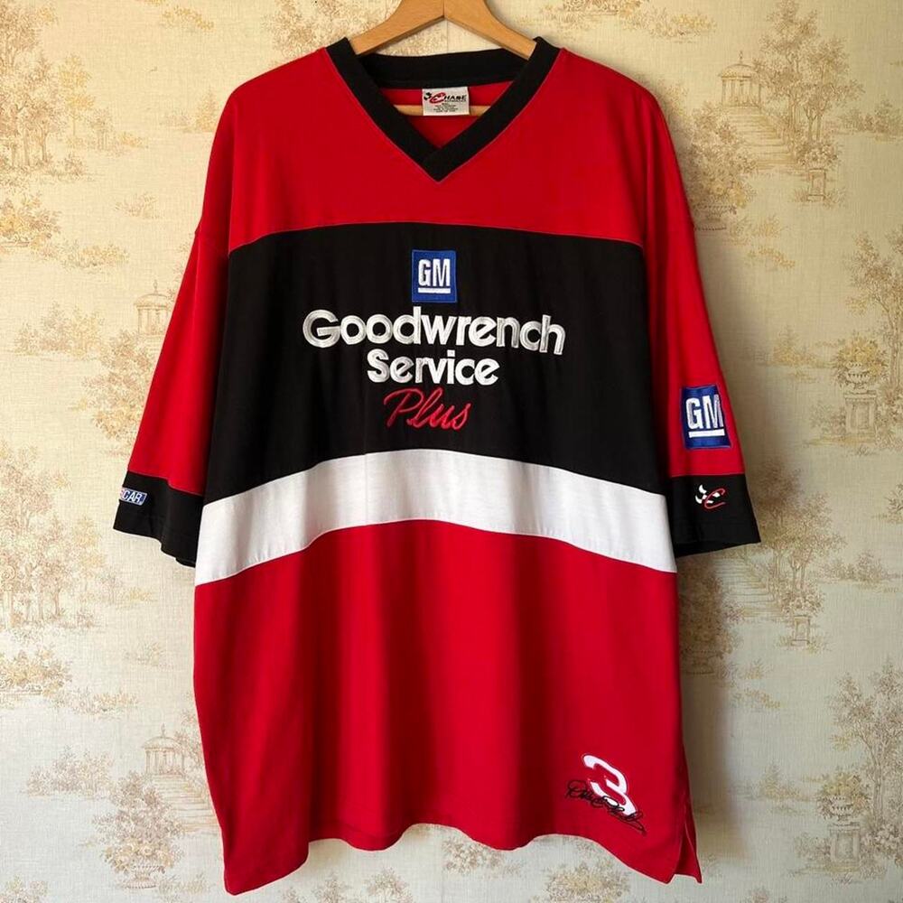 Vintage Y2K Dale Earnhardt Racing Jersey | GM Goodwrench V-Neck | 2XL